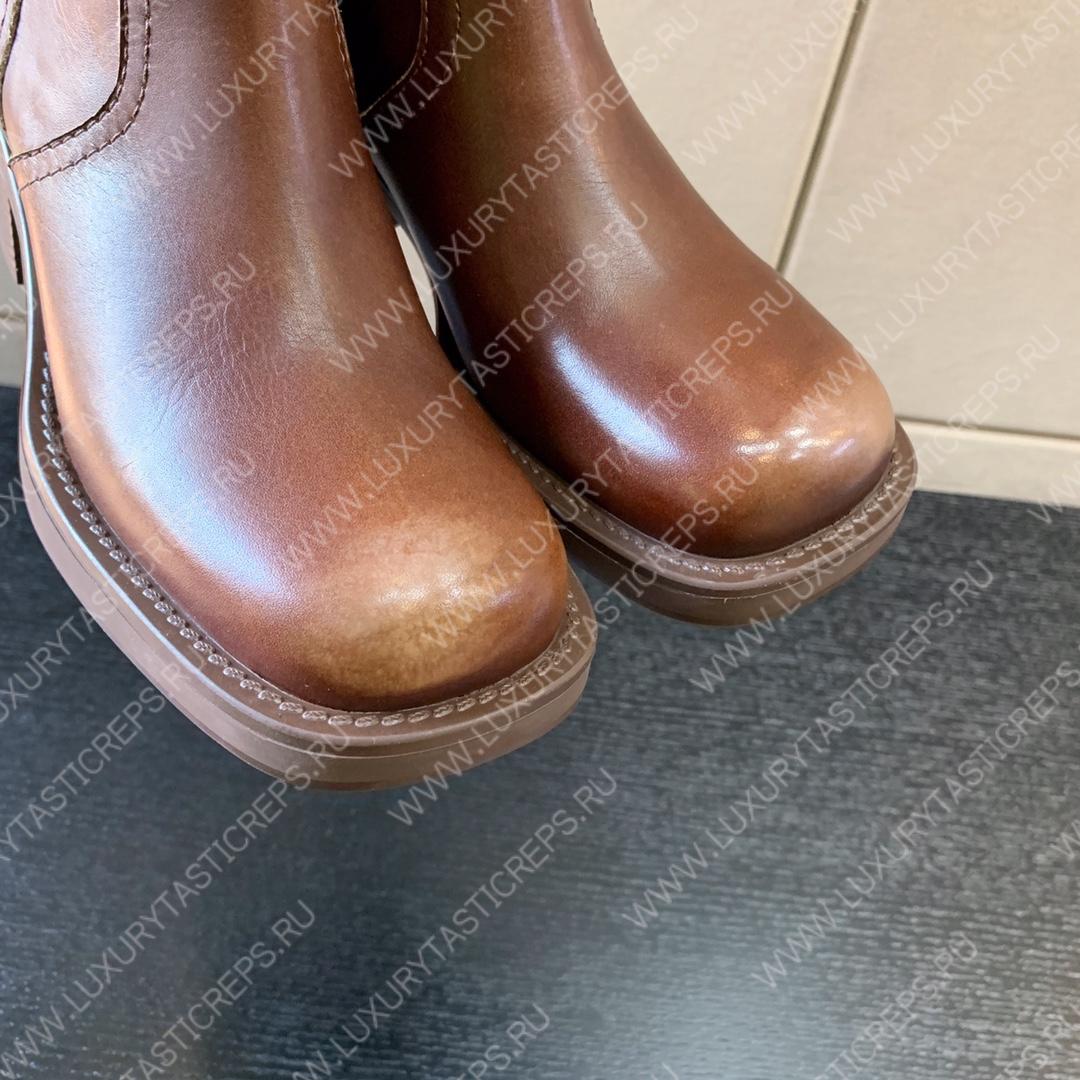 MIU MIU LEATHER BOOTIES SIENNA 5U795D