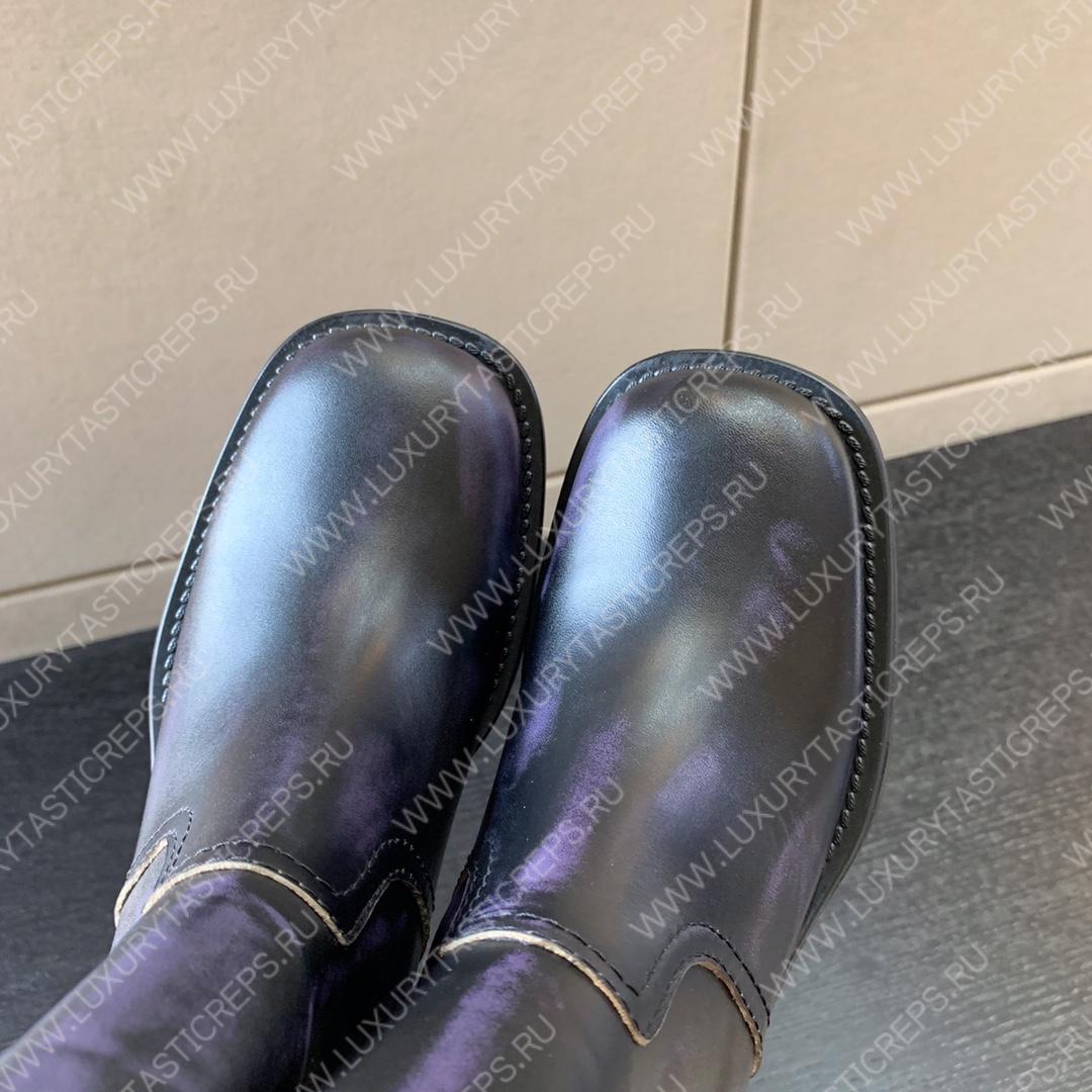 MIU MIU LEATHER BOOTIES BLACK 5U795D