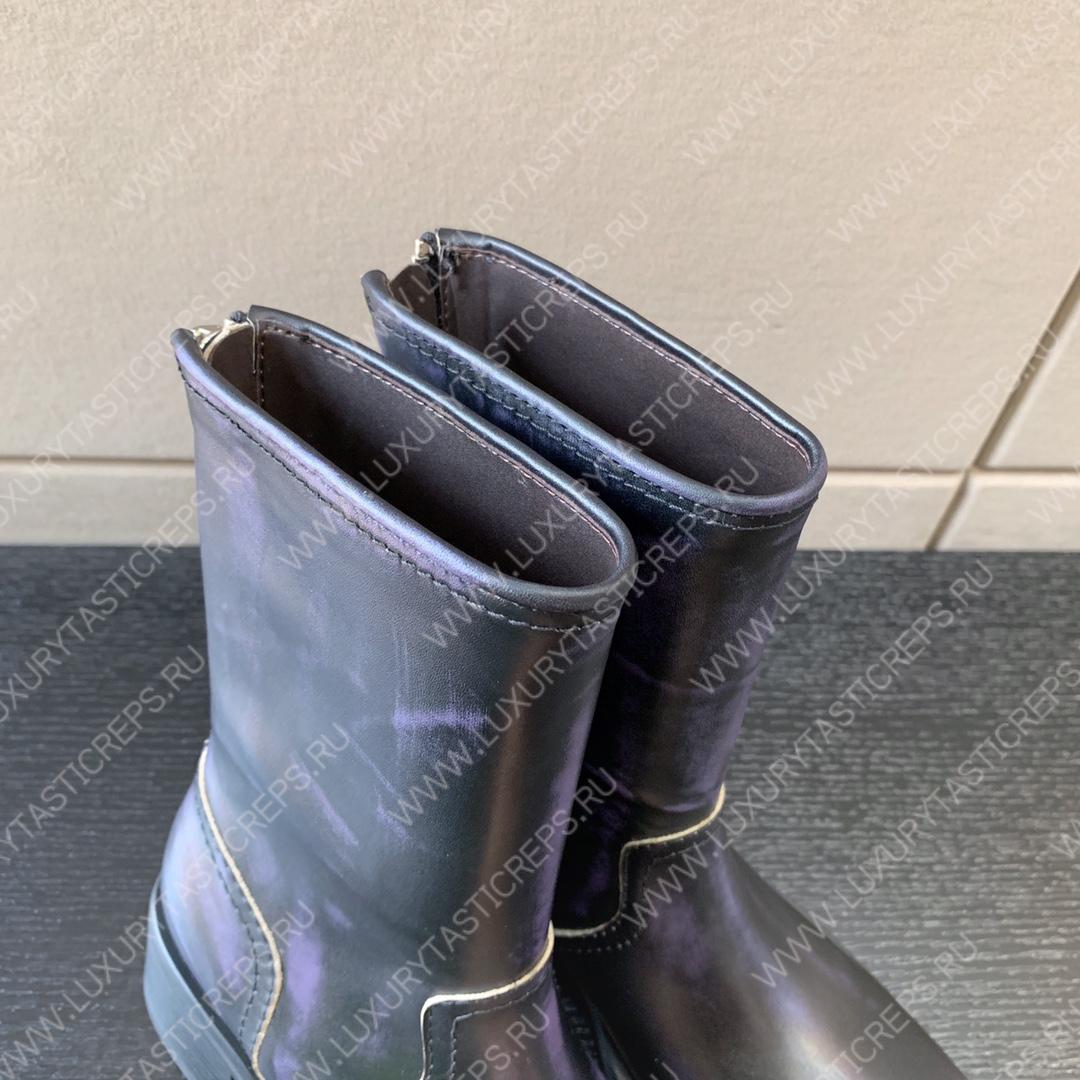 MIU MIU LEATHER BOOTIES BLACK 5U795D