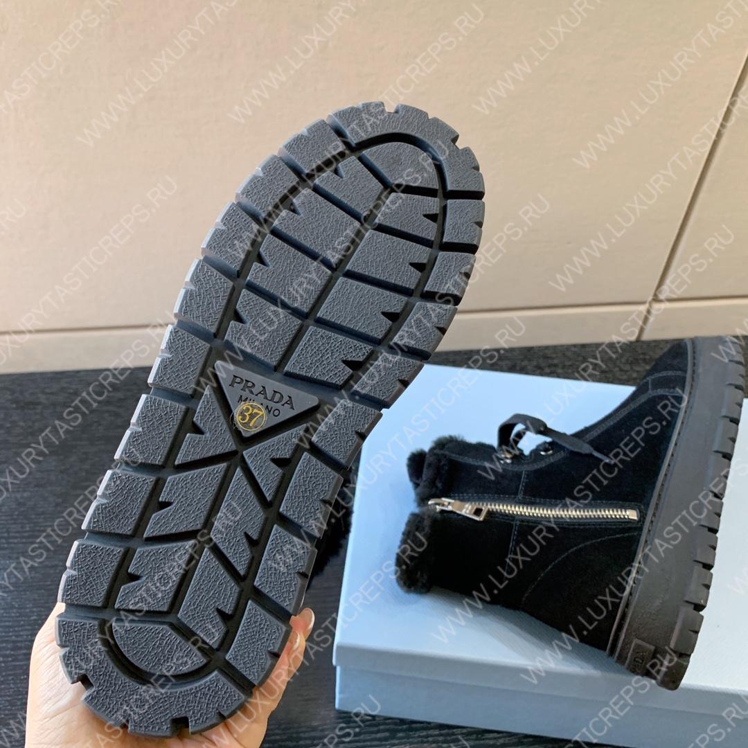 Pra*a suede lace-up booties black 1t492m