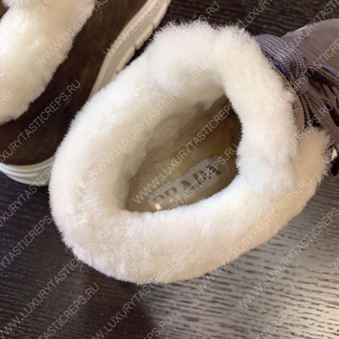 Pra*a suede lace-up booties grey 1t492m