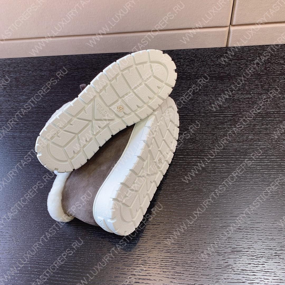 Pra*a suede lace-up booties grey 1t492m