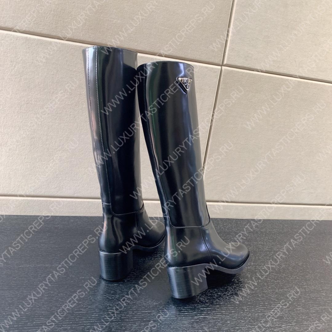 Pra*a leather and nylon boots black 1w411m