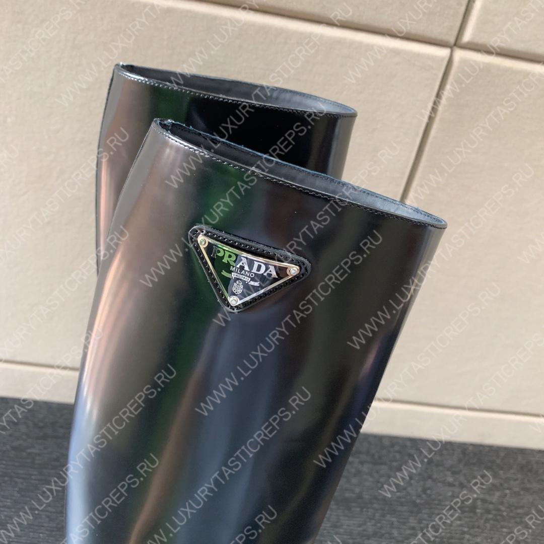 Pra*a leather and nylon boots black 1w411m