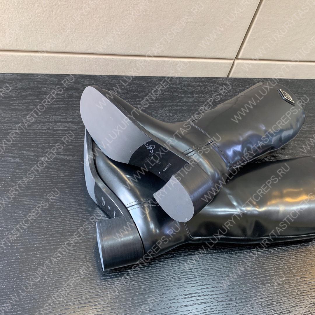 Pra*a leather and nylon boots black 1w411m