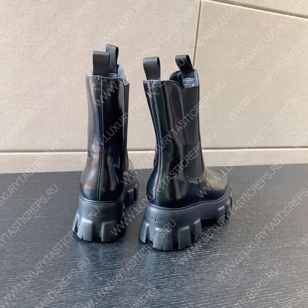 Pra*a monolith brushed leather boots black 1u749m