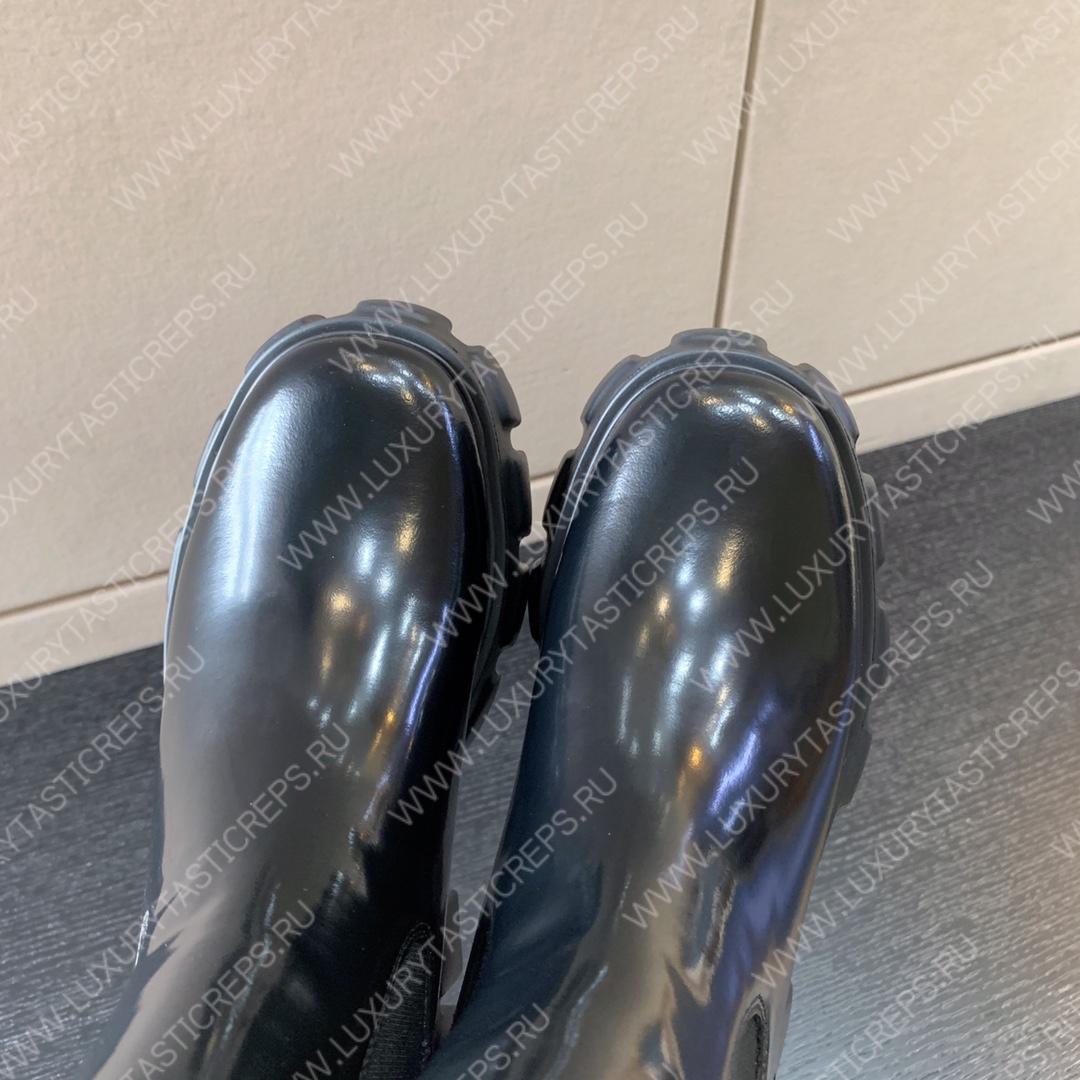 Pra*a monolith brushed leather boots black 1u749m