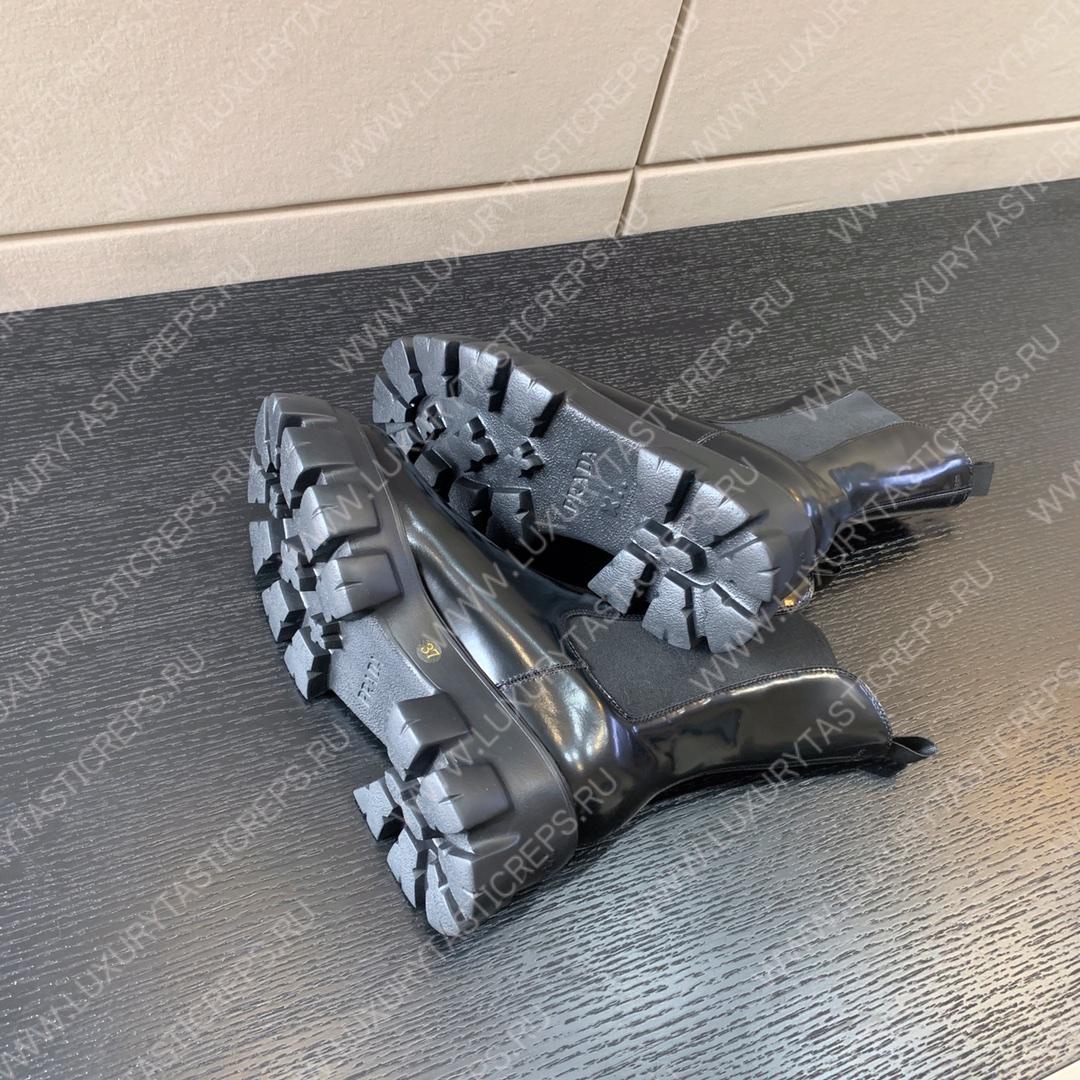 Pra*a monolith brushed leather boots black 1u749m