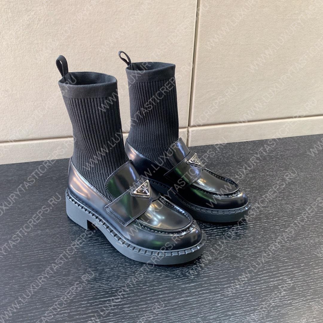 Pra*a knitted boots black 2ug007