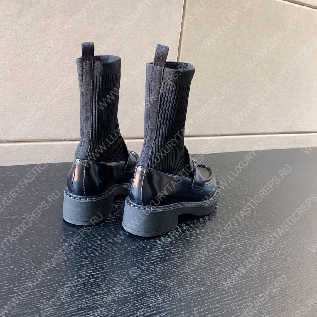 Pra*a knitted boots black 2ug007
