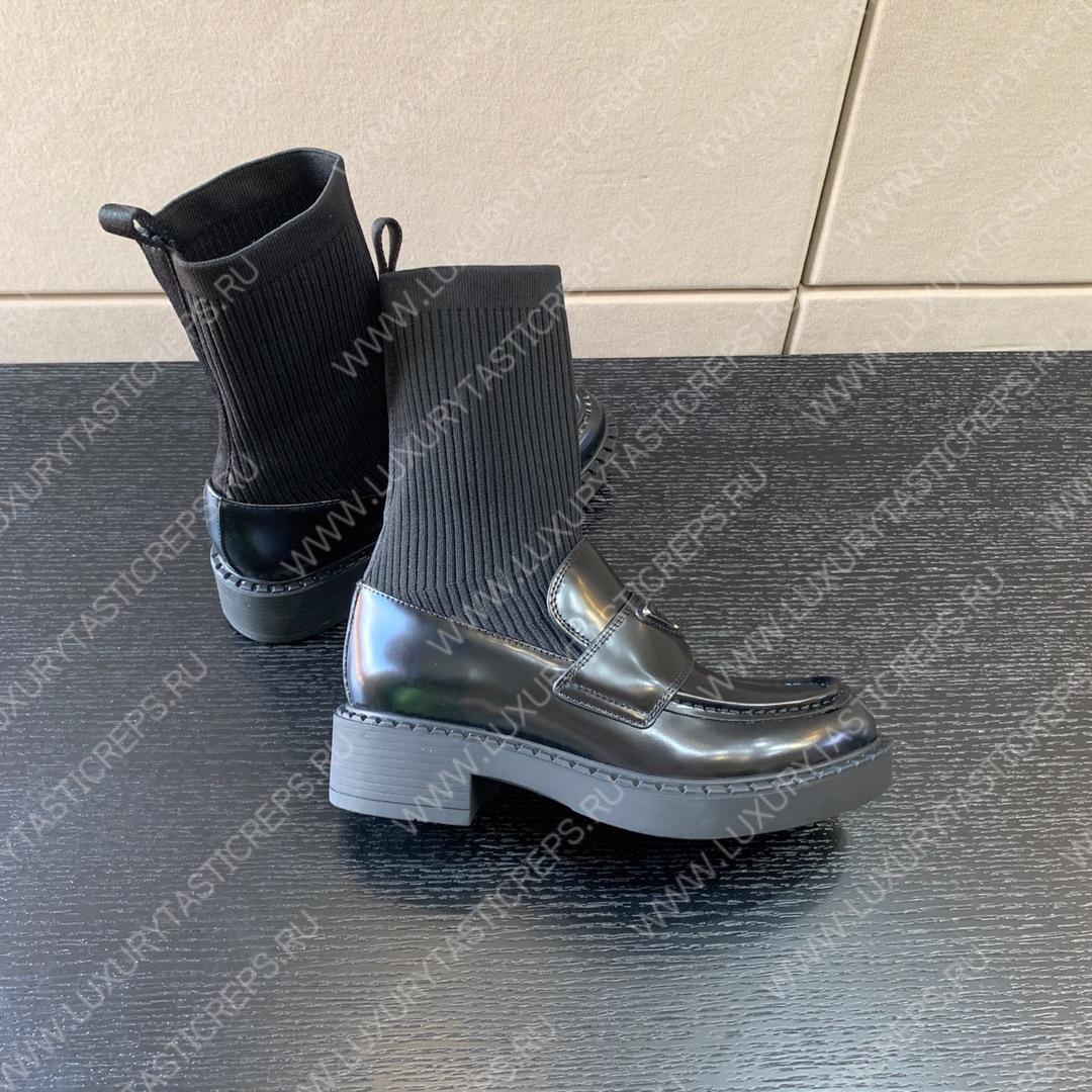Pra*a knitted boots black 2ug007