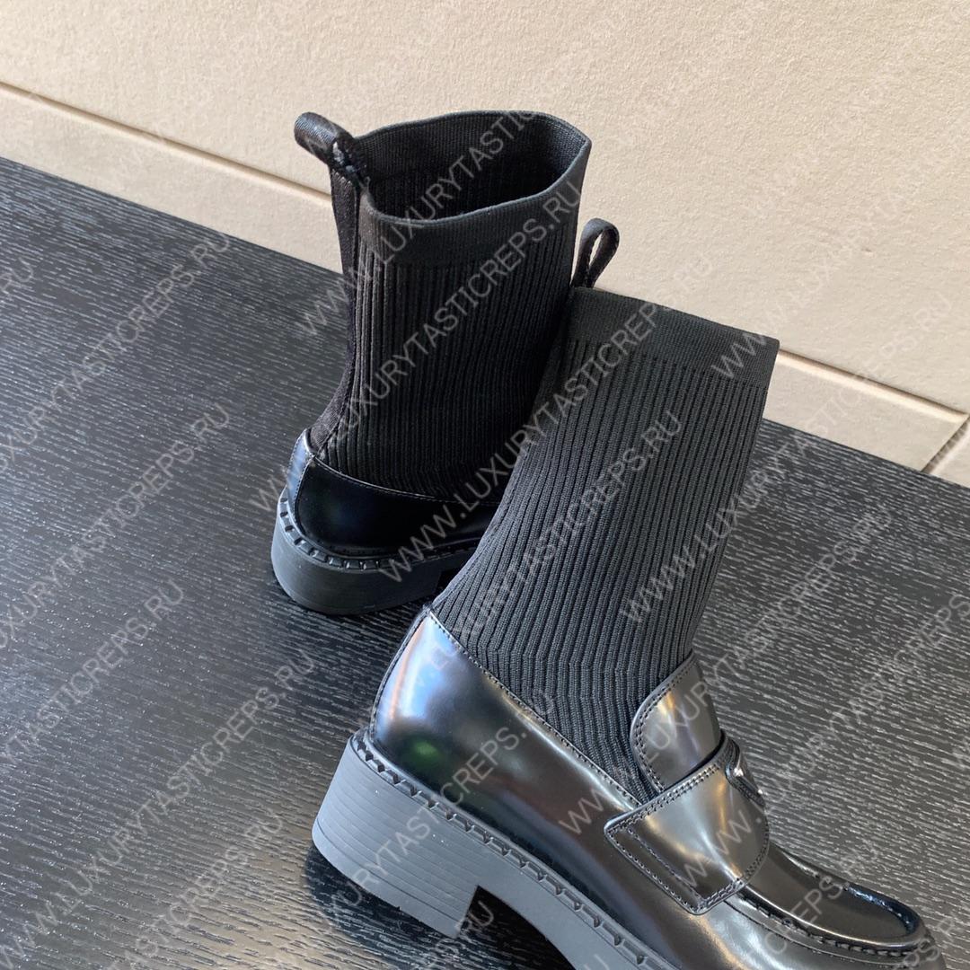 Pra*a knitted boots black 2ug007