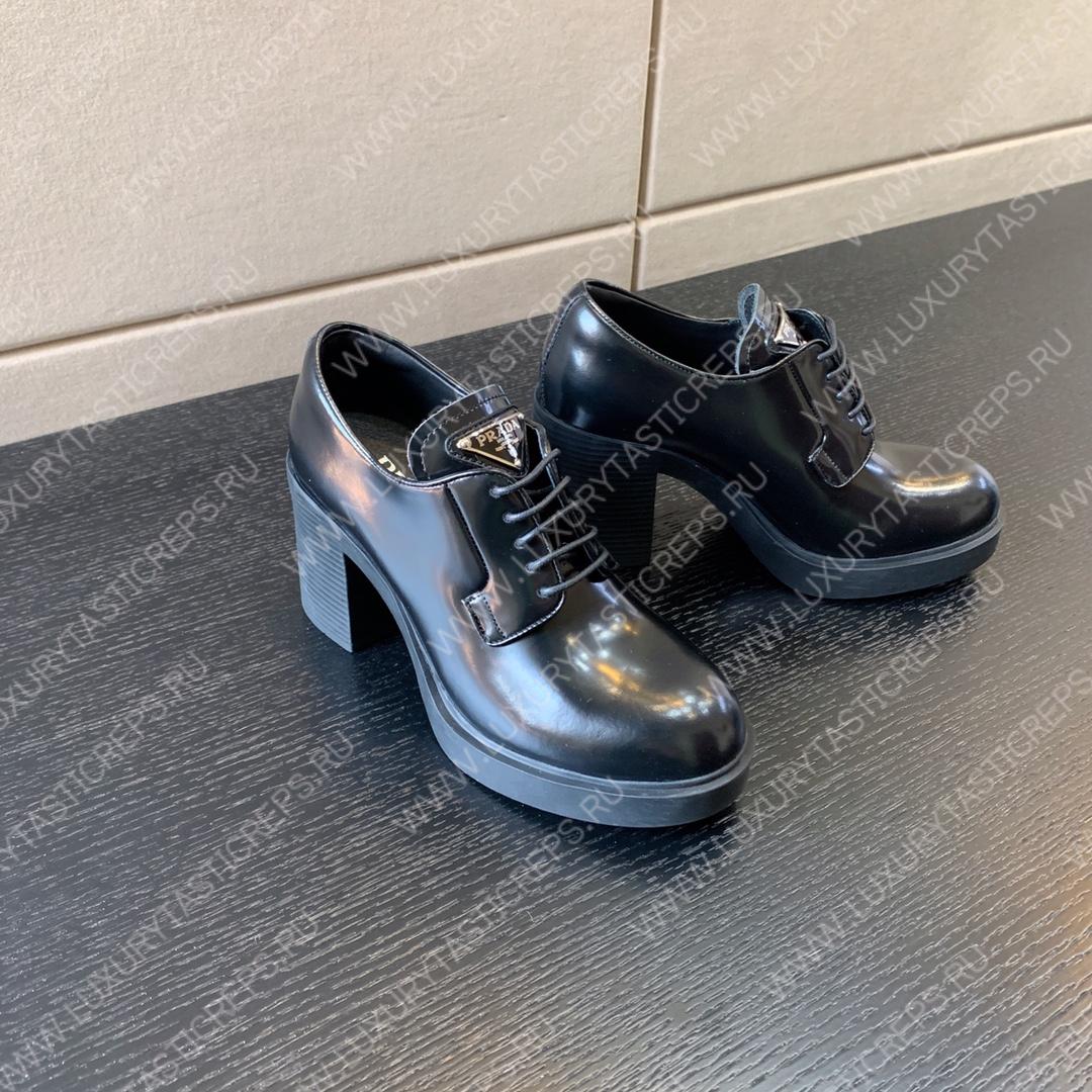 Pra*a heeled lace ups boots black 1e976m