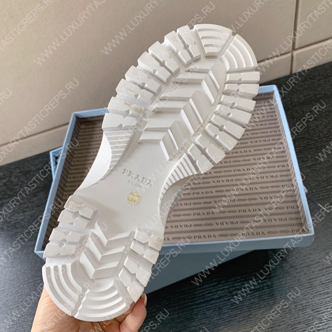 Pra*a brixxen leather and nylon booties white 1t709m