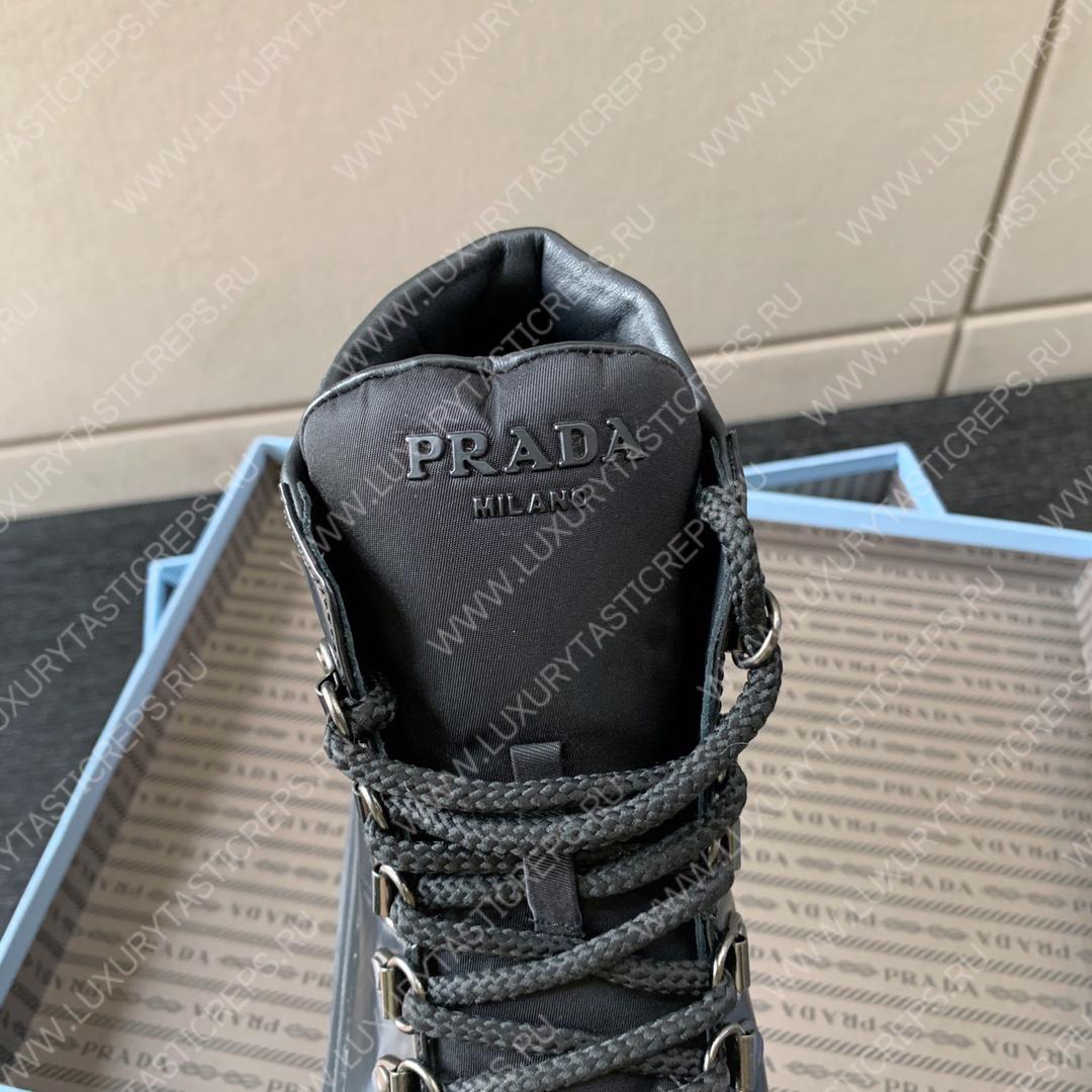 Pra*a brixxen leather and nylon booties black 1t709m