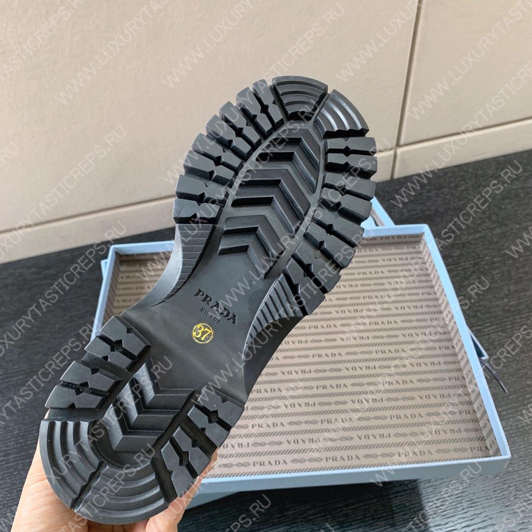 Pra*a brixxen leather and nylon booties black 1t709m