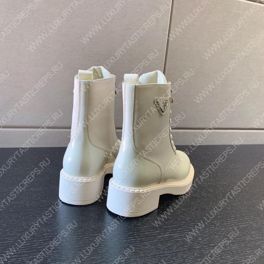 Pra*a brushed leather and re-nylon boots 1t782m