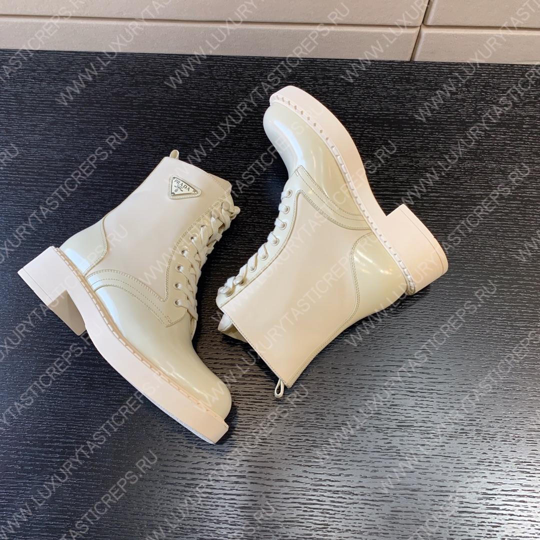 Pra*a brushed leather and re-nylon boots 1t782m