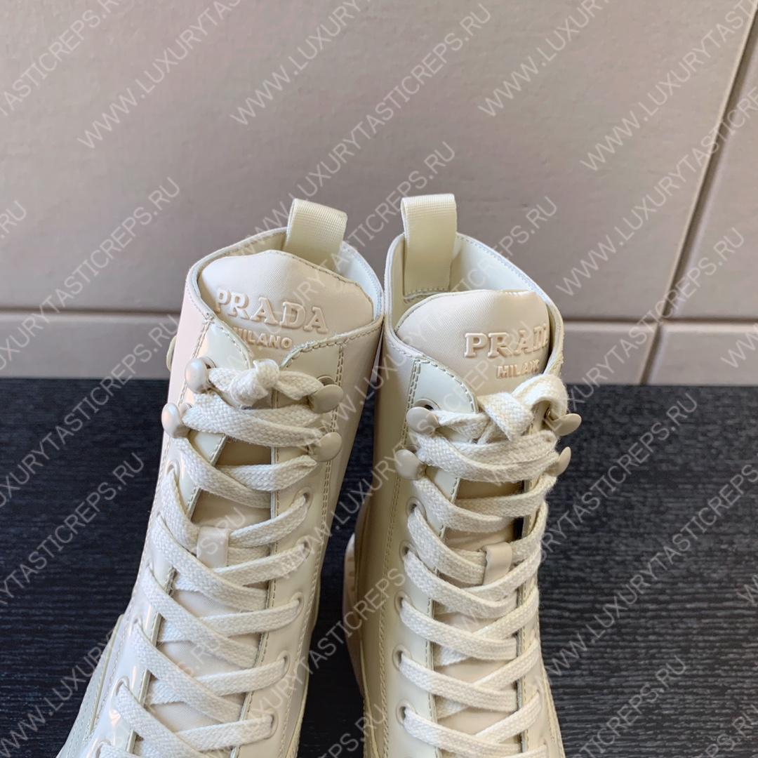 Pra*a brushed leather and re-nylon boots 1t782m