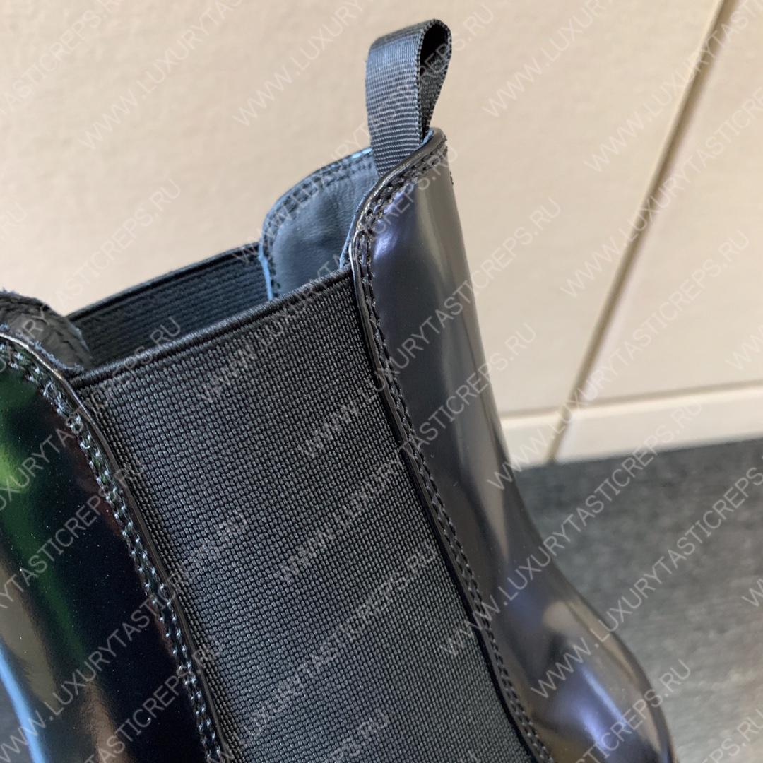 PARADA HEELED BRUSHED LEATHER BOOTIES BLACK 1U993M