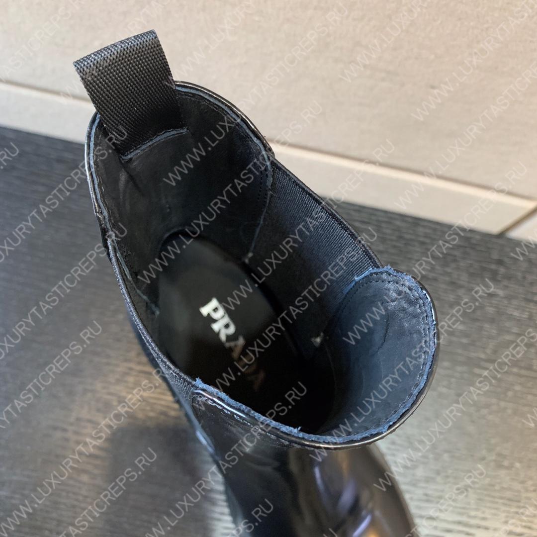 PARADA HEELED BRUSHED LEATHER BOOTIES BLACK 1U993M