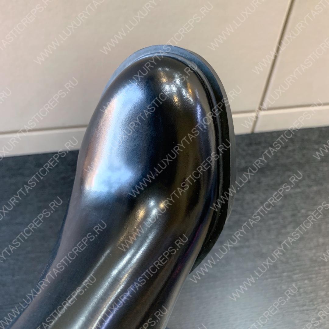 PARADA HEELED BRUSHED LEATHER BOOTIES BLACK 1U993M