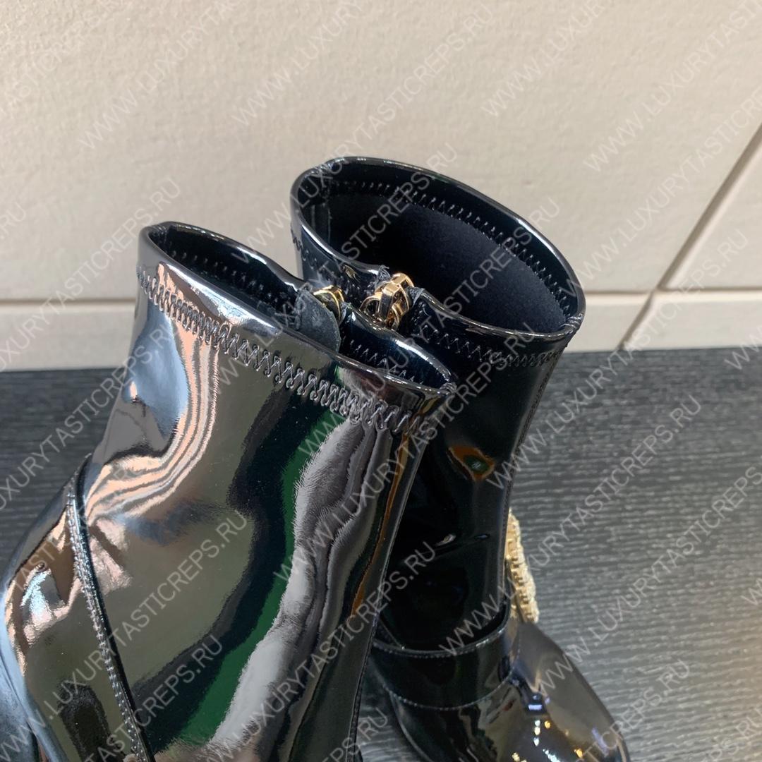 ROGER VIVIER VIV STRASS BUCKLE ANKE BOOT BLACK RVW59829