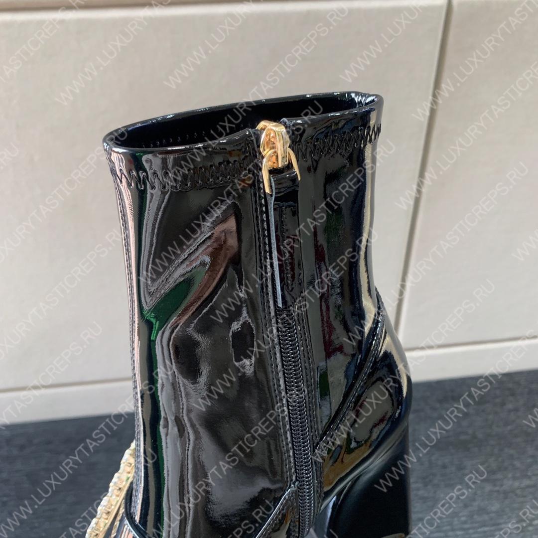 ROGER VIVIER VIV STRASS BUCKLE ANKE BOOT BLACK RVW59829