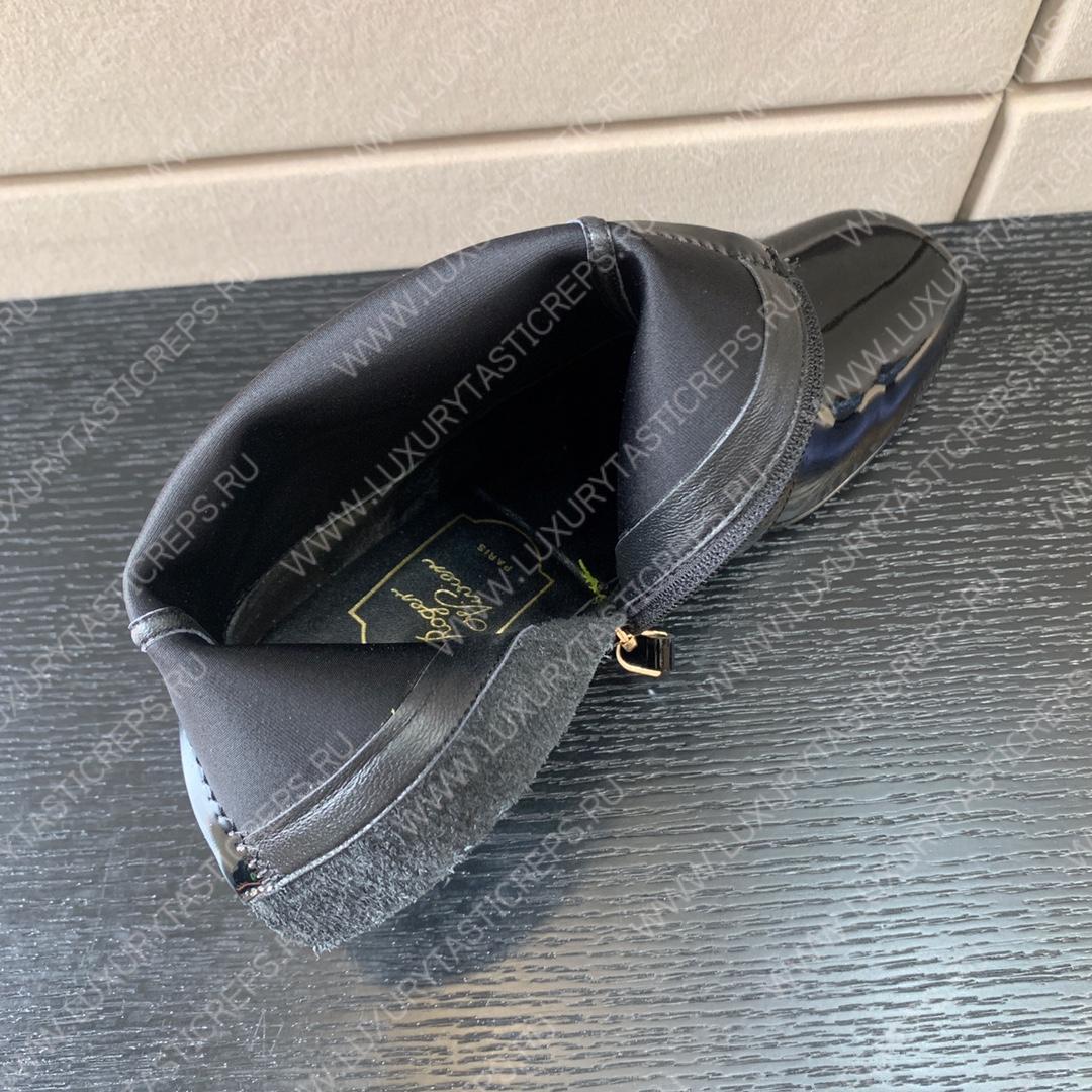 ROGER VIVIER VIV STRASS BUCKLE ANKE BOOT BLACK RVW59829