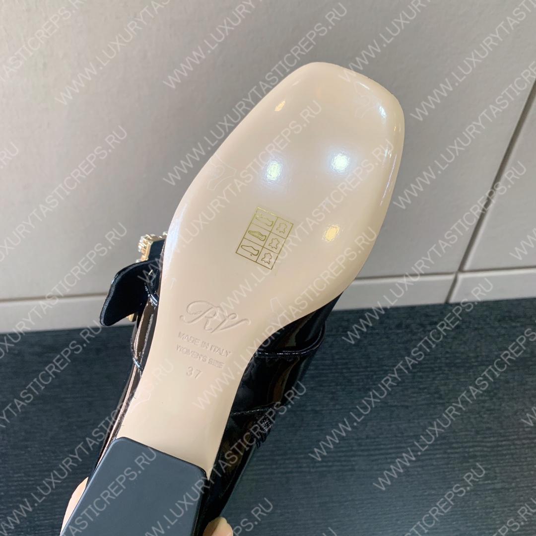 ROGER VIVIER VIV STRASS BUCKLE ANKE BOOT BLACK RVW59829