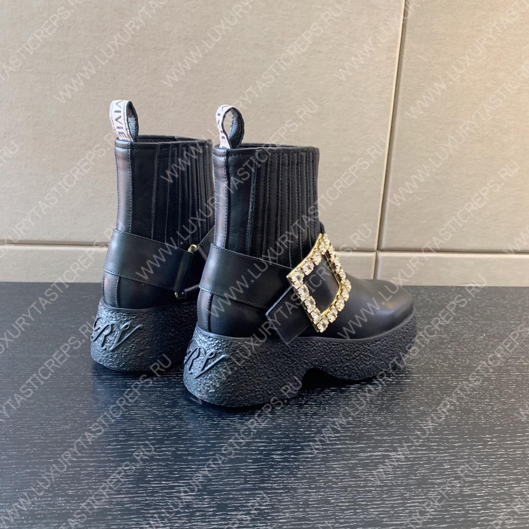 ROGER VIVIER VIV RANGERS ANKLE BOOTS BLACK RVW64233920QGW
