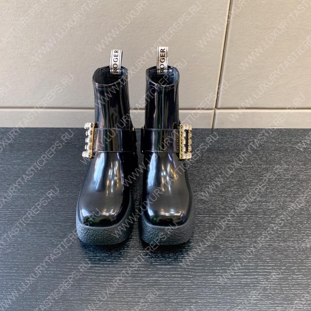 ROGER VIVIER VIV RANGERS ANKLE BOOTS BLACK RVW64233920QGW