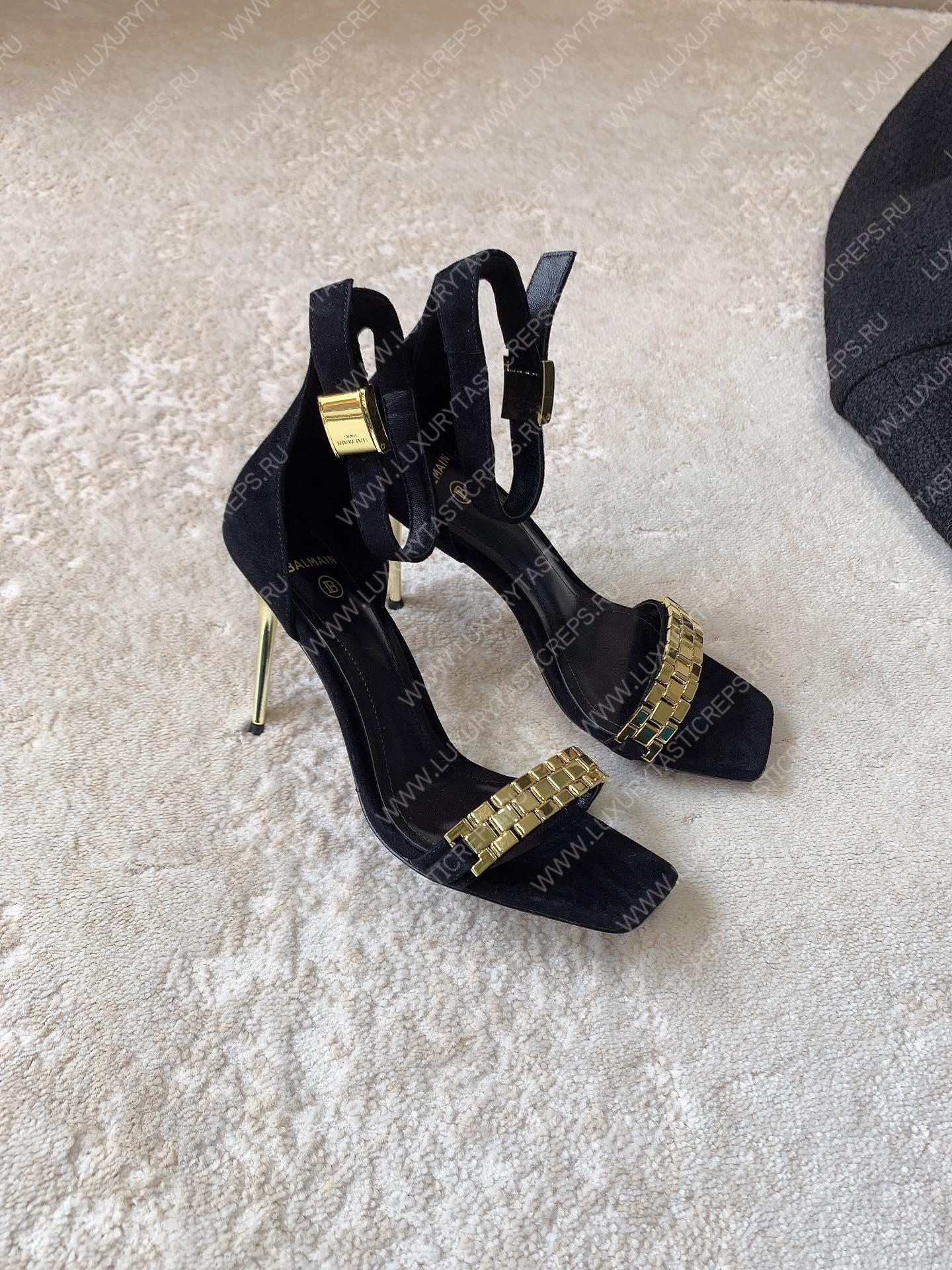 BALMAIN UMA SANDAL BLACK YN1UH742LVIT