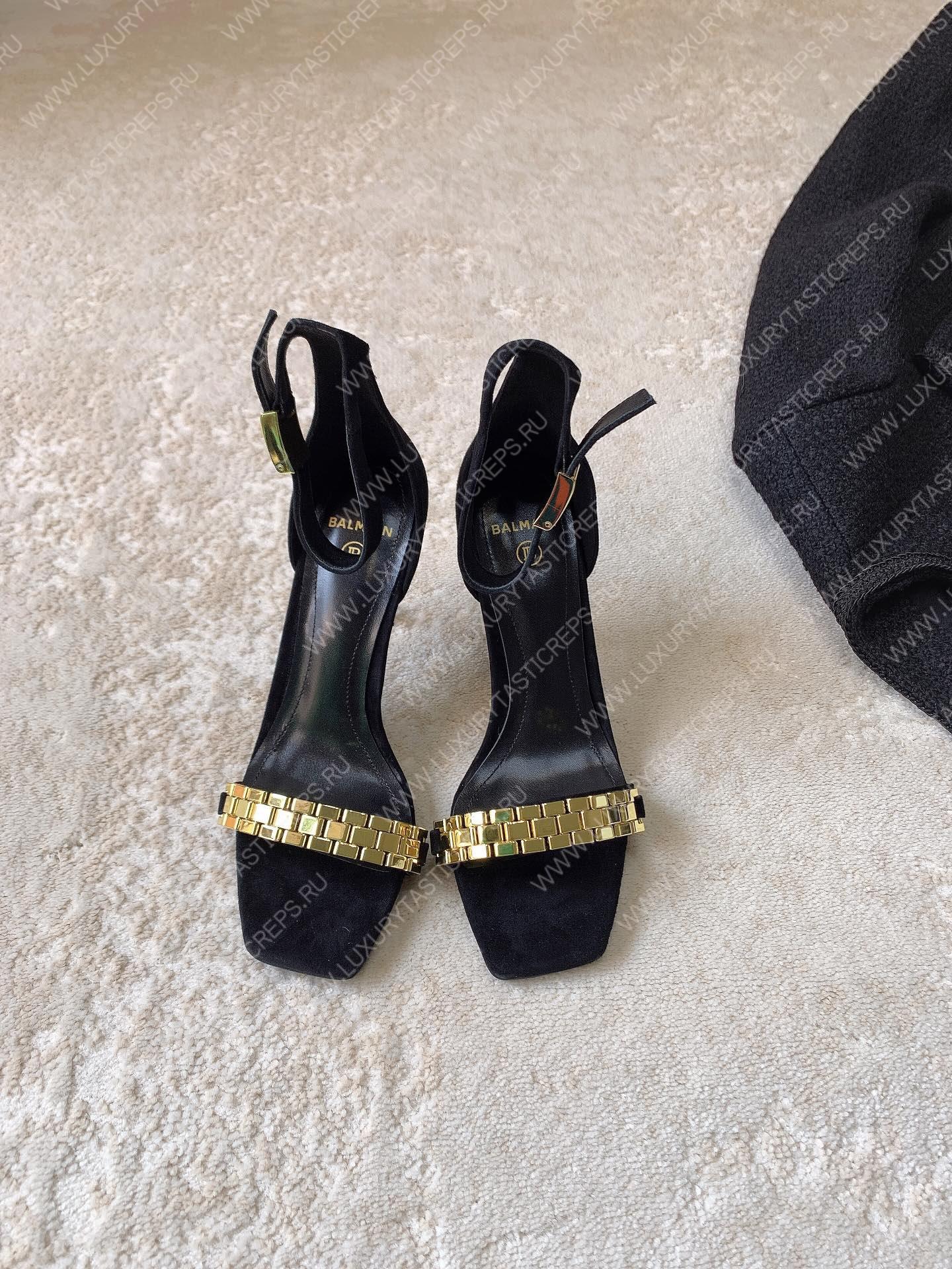 BALMAIN UMA SANDAL BLACK YN1UH742LVIT