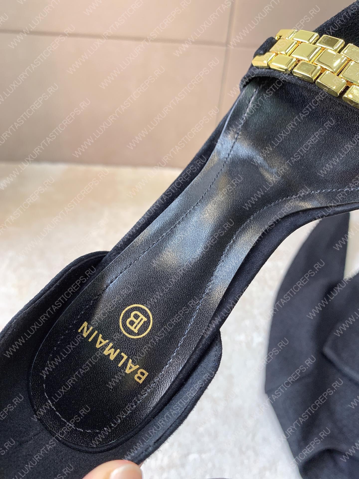 BALMAIN UMA SANDAL BLACK YN1UH742LVIT