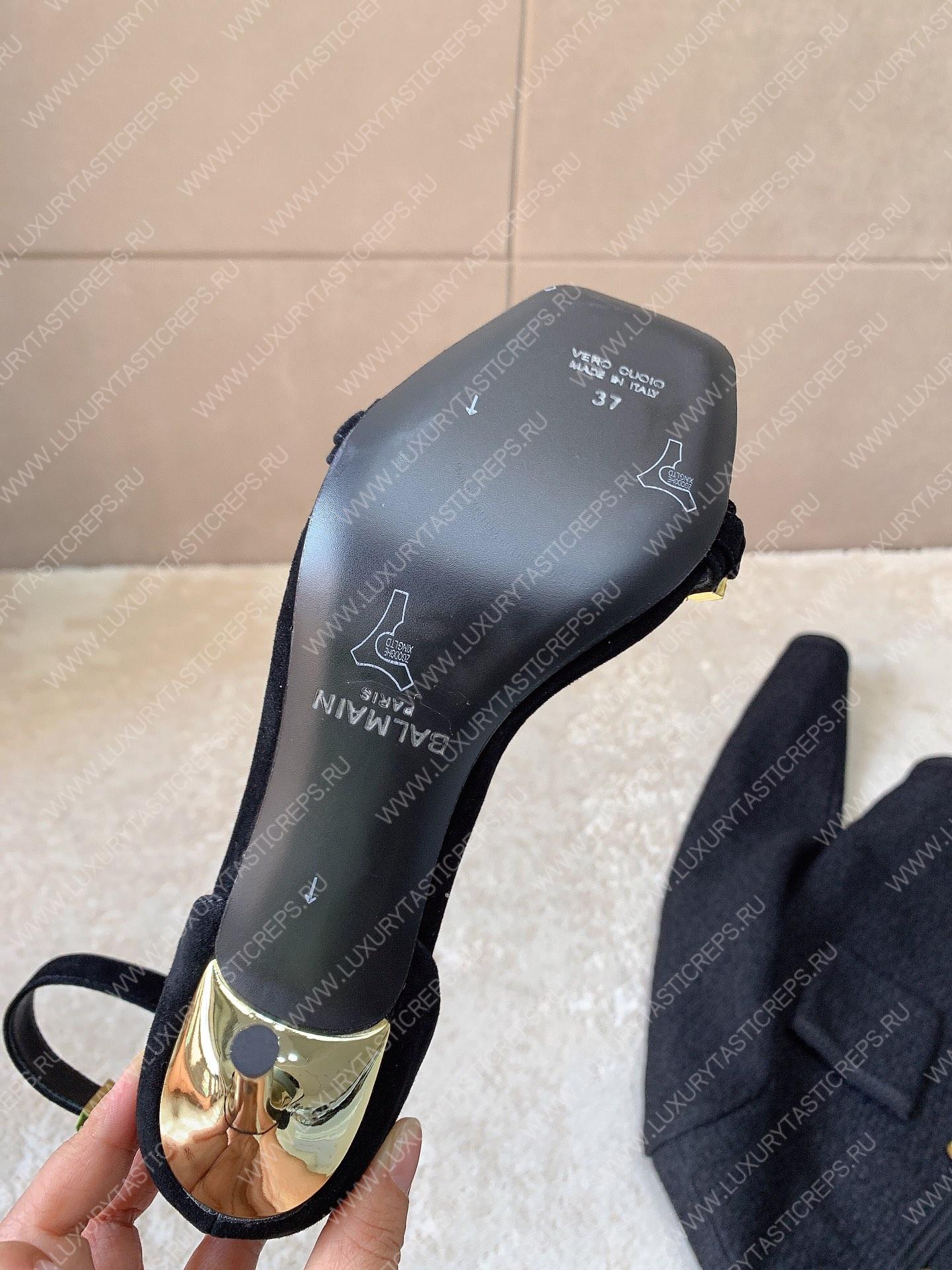 BALMAIN UMA SANDAL BLACK YN1UH742LVIT