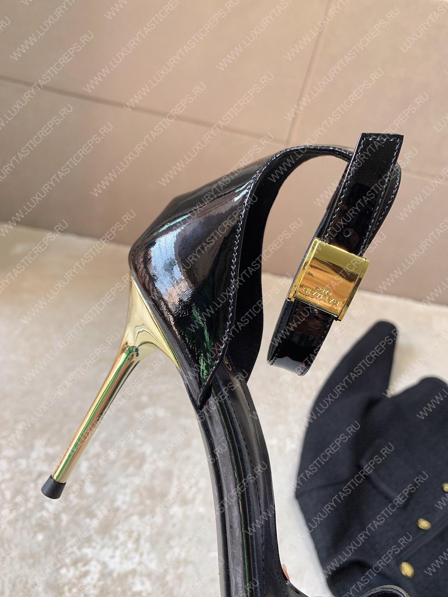 BALMAIN UMA SANDAL BLACK YN1UH742LVIT