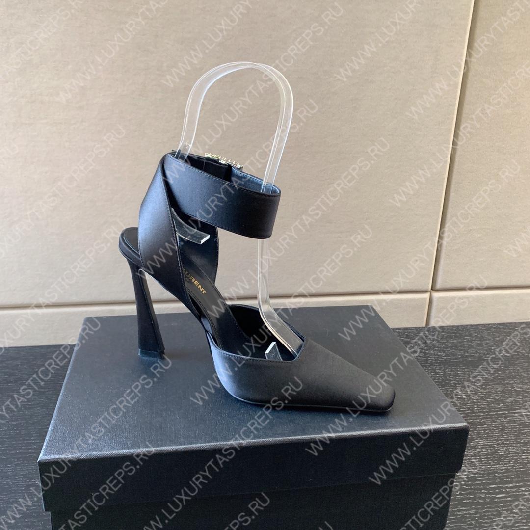 YVES SAINT LAURENT FANNY SLINGBACK SANDALS BLACK 7176081UU001000