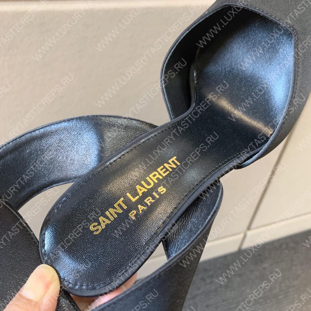 YVES SAINT LAURENT FANNY SLINGBACK SANDALS BLACK 7176081UU001000