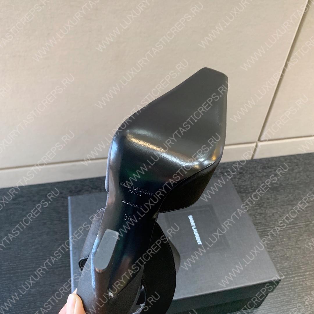 YVES SAINT LAURENT FANNY SLINGBACK SANDALS BLACK 7176081UU001000