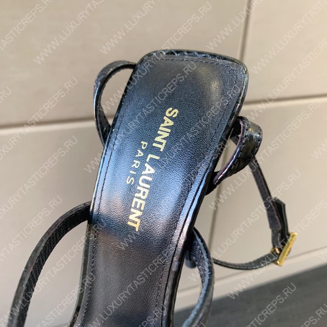 YVES SAINT LAURENT WATER SNAKE SANDALS BLACK 75I0H0015