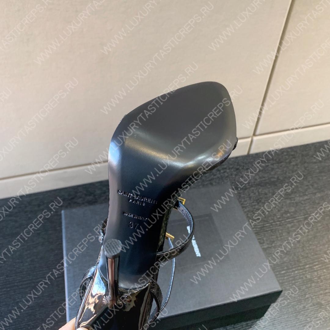 YVES SAINT LAURENT WATER SNAKE SANDALS BLACK 75I0H0015