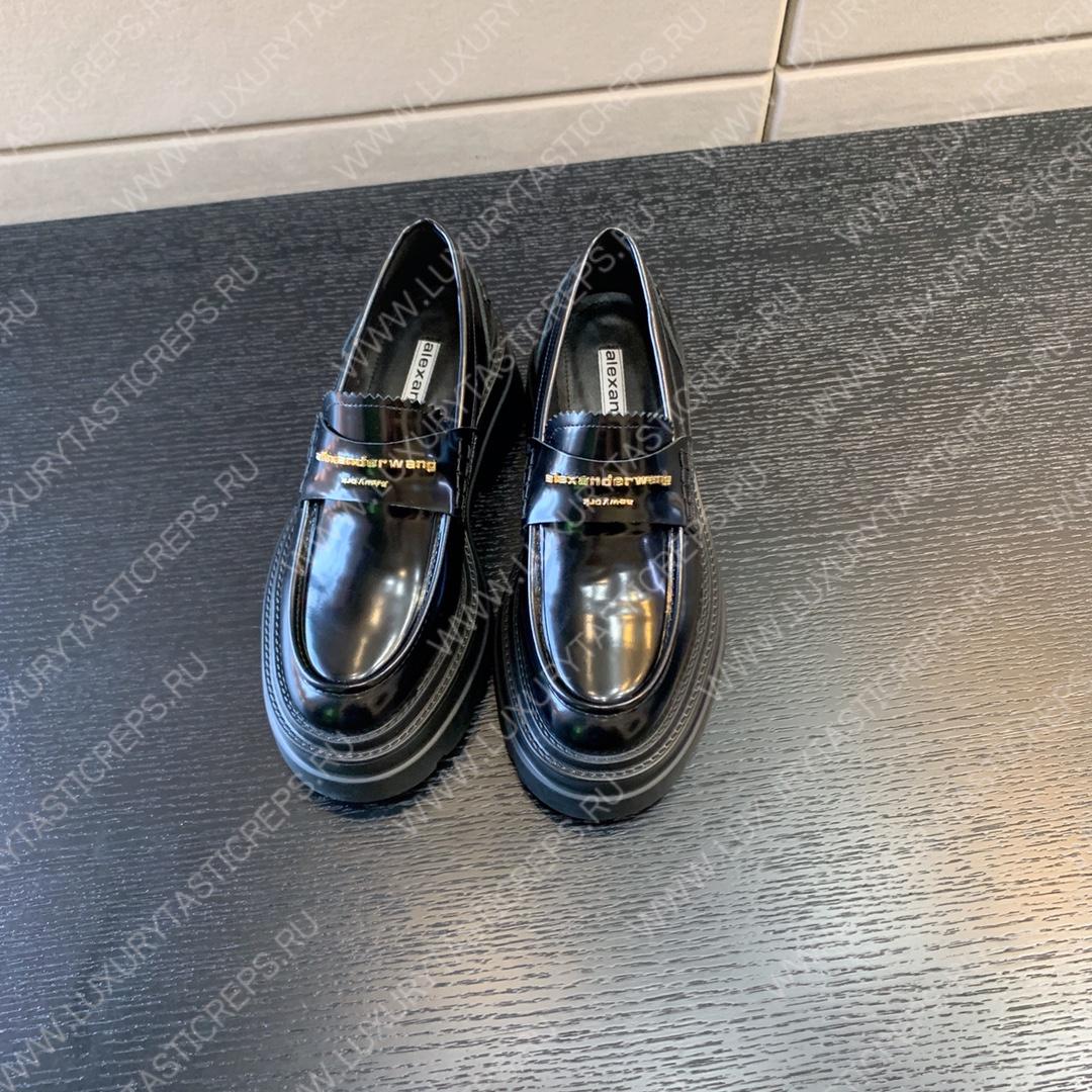 ALEXANDER WANG CARTER PLATFORM LOAFER BLACK 30322B022001