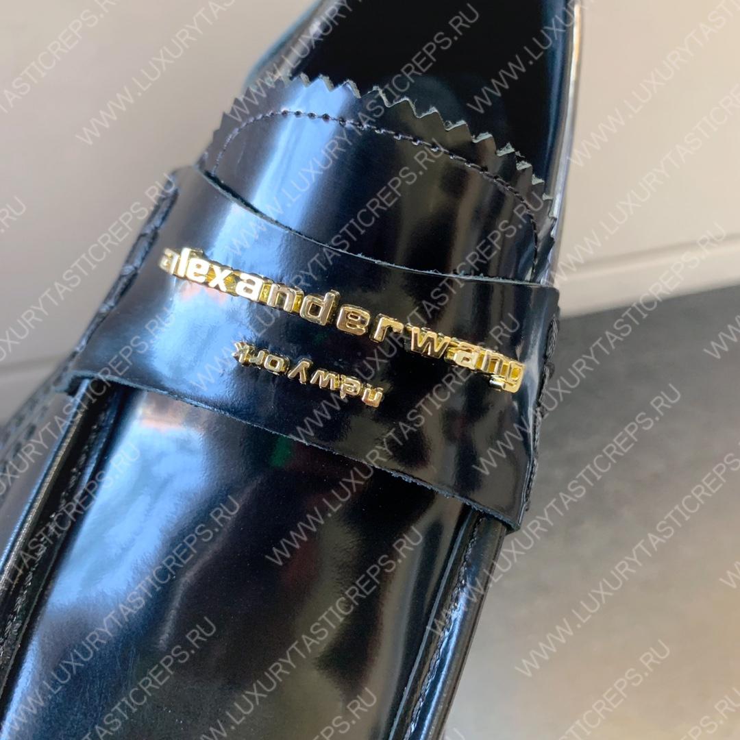 ALEXANDER WANG CARTER PLATFORM LOAFER BLACK 30322B022001