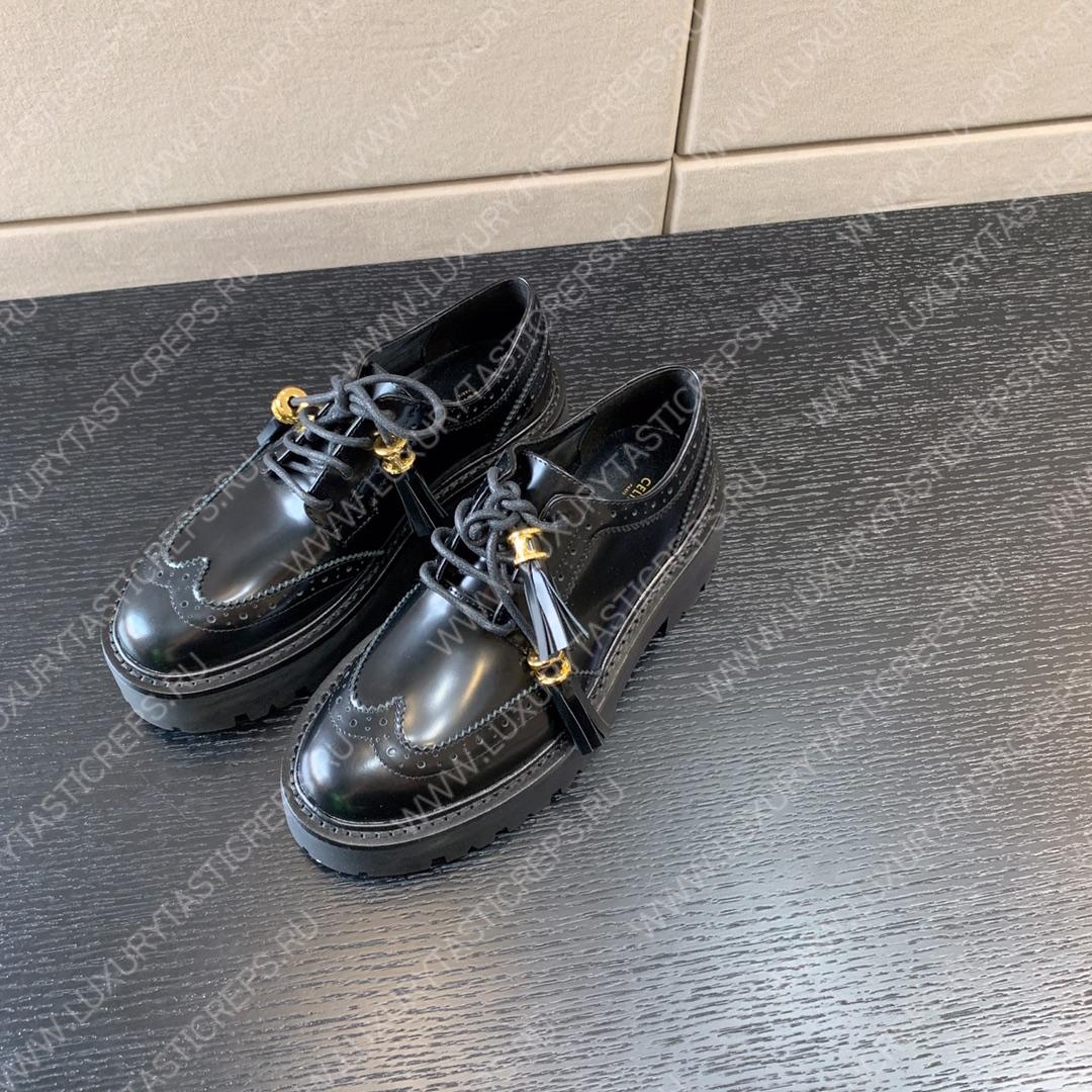 Ce**e bulky brogue derby loafers black 348443602c