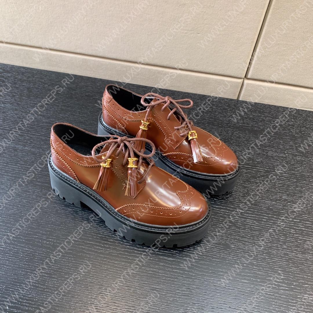 Ce**e bulky brogue derby loafers fox red 348443602c