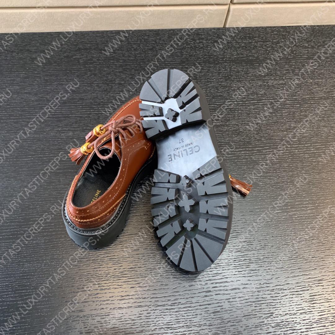 Ce**e bulky brogue derby loafers fox red 348443602c