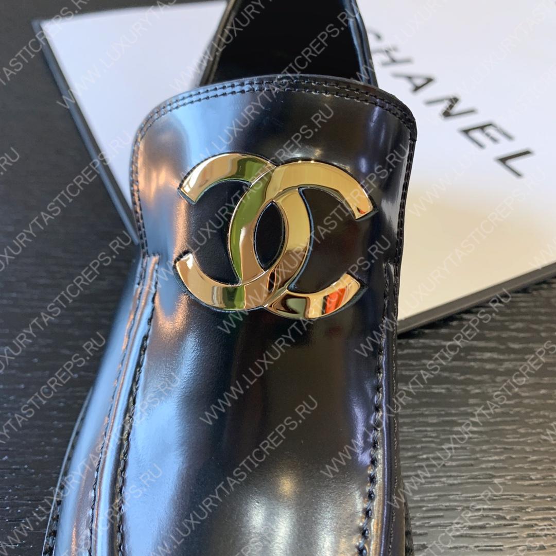Ch*el loafers patent black g39602
