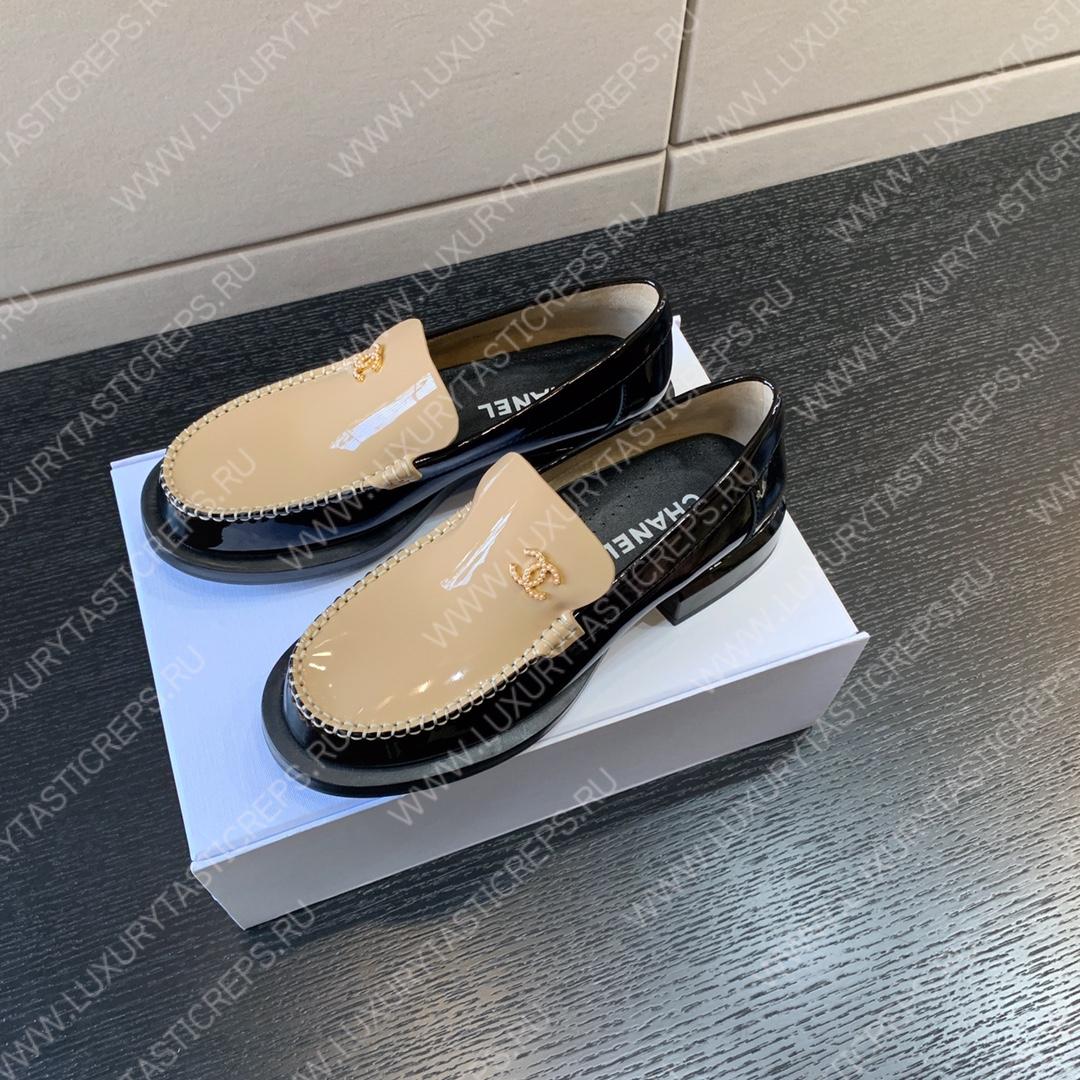 Ch*el loafers beige g39447