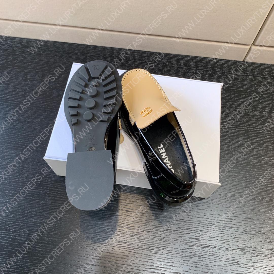 Ch*el loafers beige g39447
